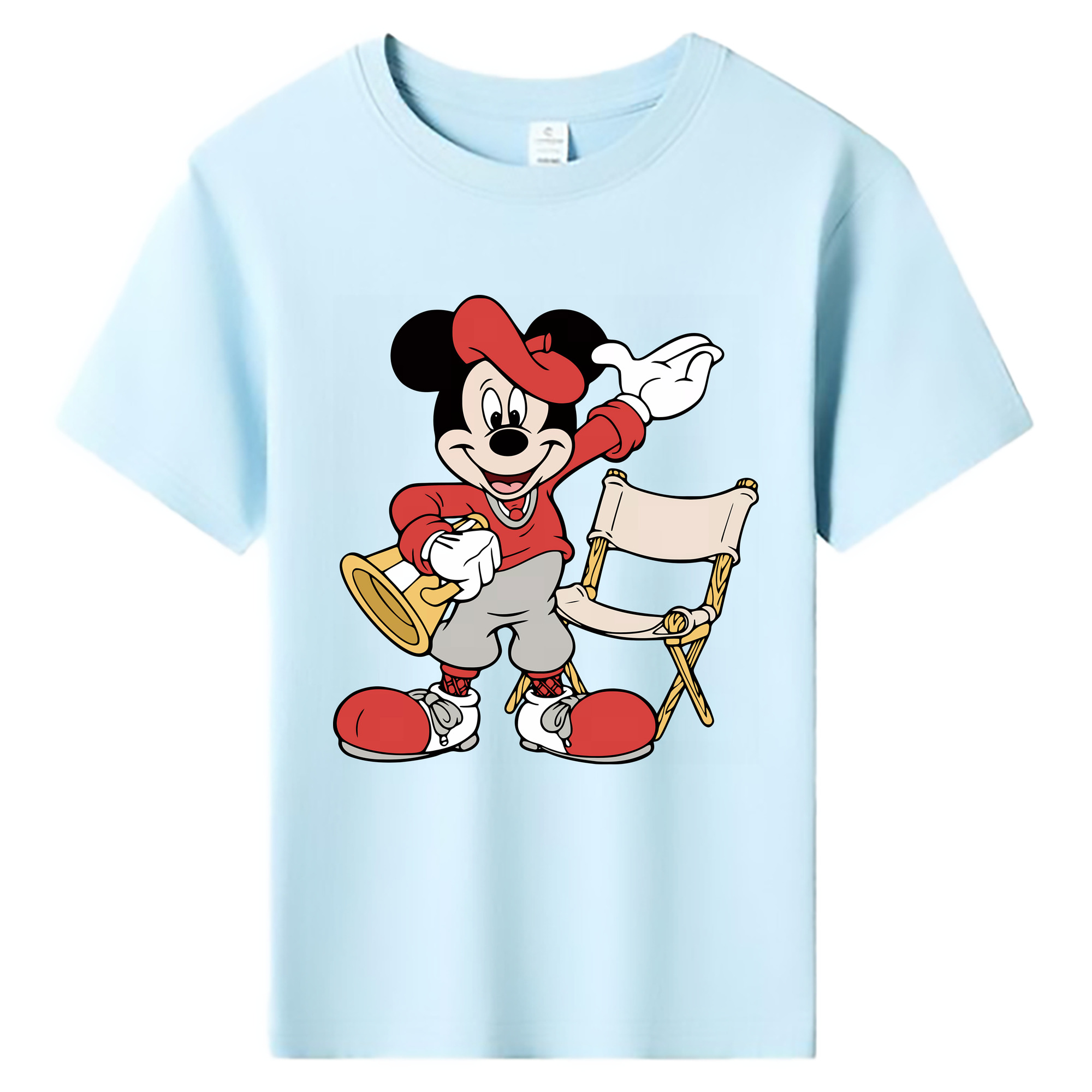 （画像用） ミッキーマウス Mickey Mouse 綿100％キッズTシャツ（フロントプリント）